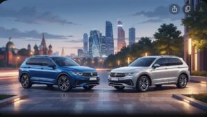 Сравнение модификаций кроссовера Volkswagen Tiguan в современном стиле для выбора автомобиля в Москве